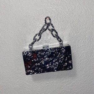 Silver Chain Clutch